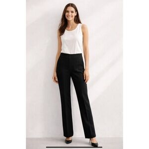 ALC DRESS PANTS SLIGHT FLARE LEG PULL ON HIGH WAIST CAREER CORE FITTED PINTUCK M
